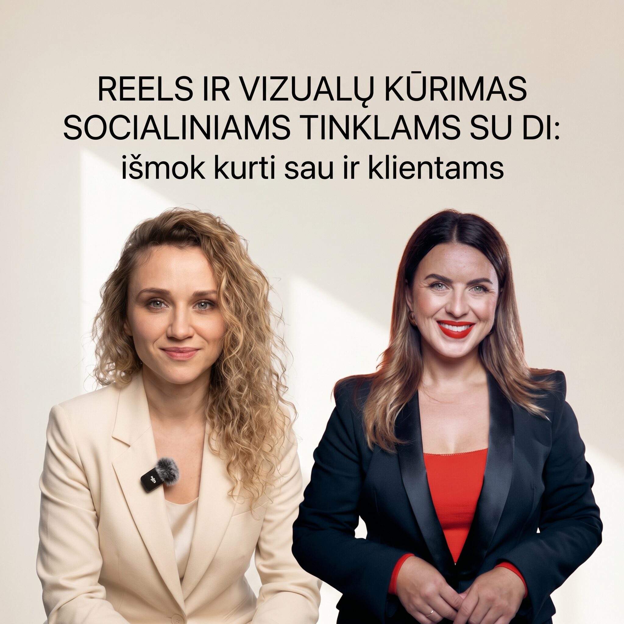 Reels ir vizualų kūrimas socialiniams tinklams su DI: išmok kurti sau ir klientams